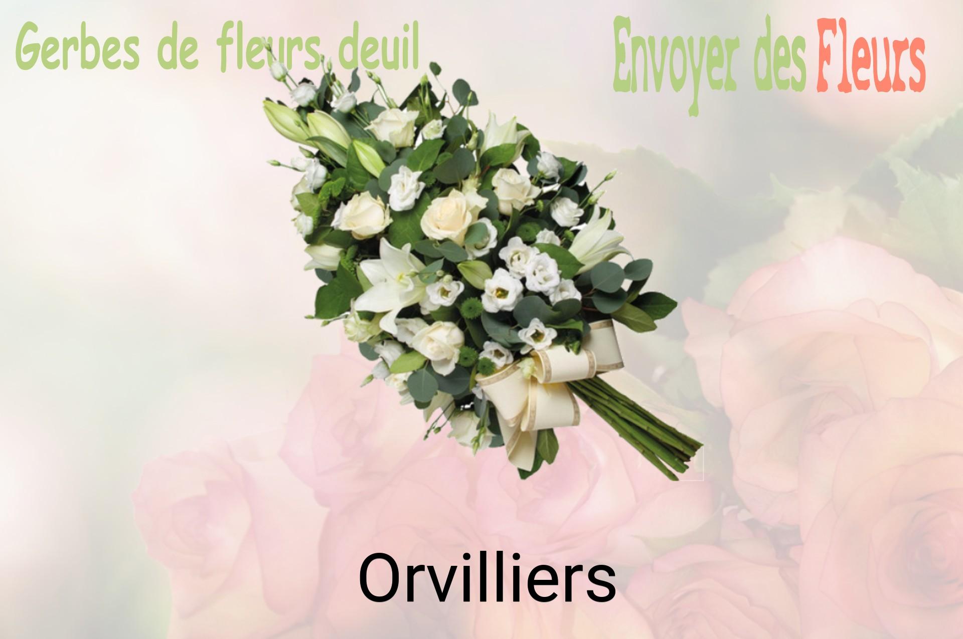 Gerbe de fleurs de deuil livrée à Orvilliers